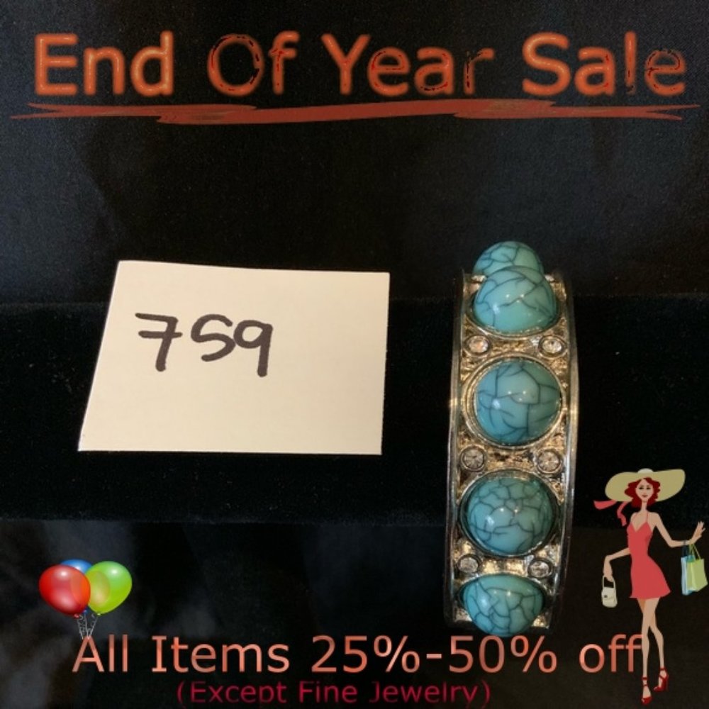 Blue Turquoise (faux)  Stone Bracelet